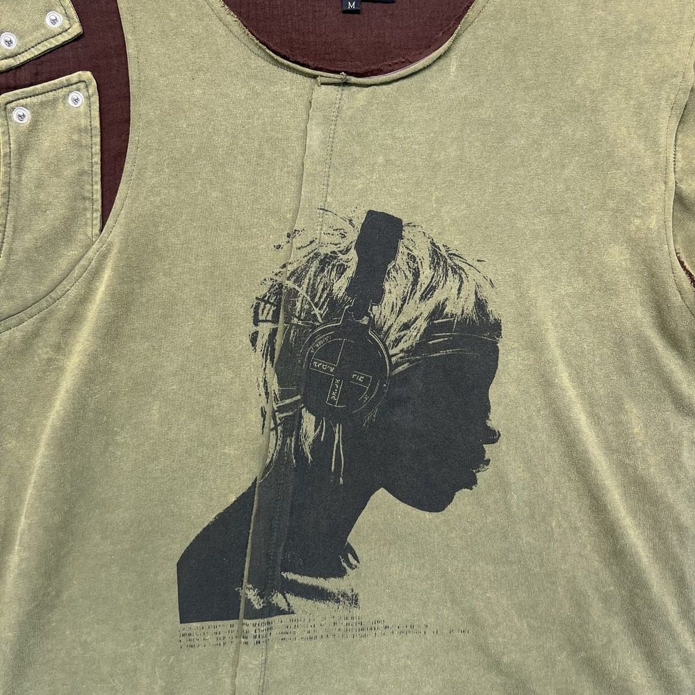 Ranger Cartel Layered Graphic T Shirt Mens Medium Distressed Avant Garde - Picture 4 of 11
